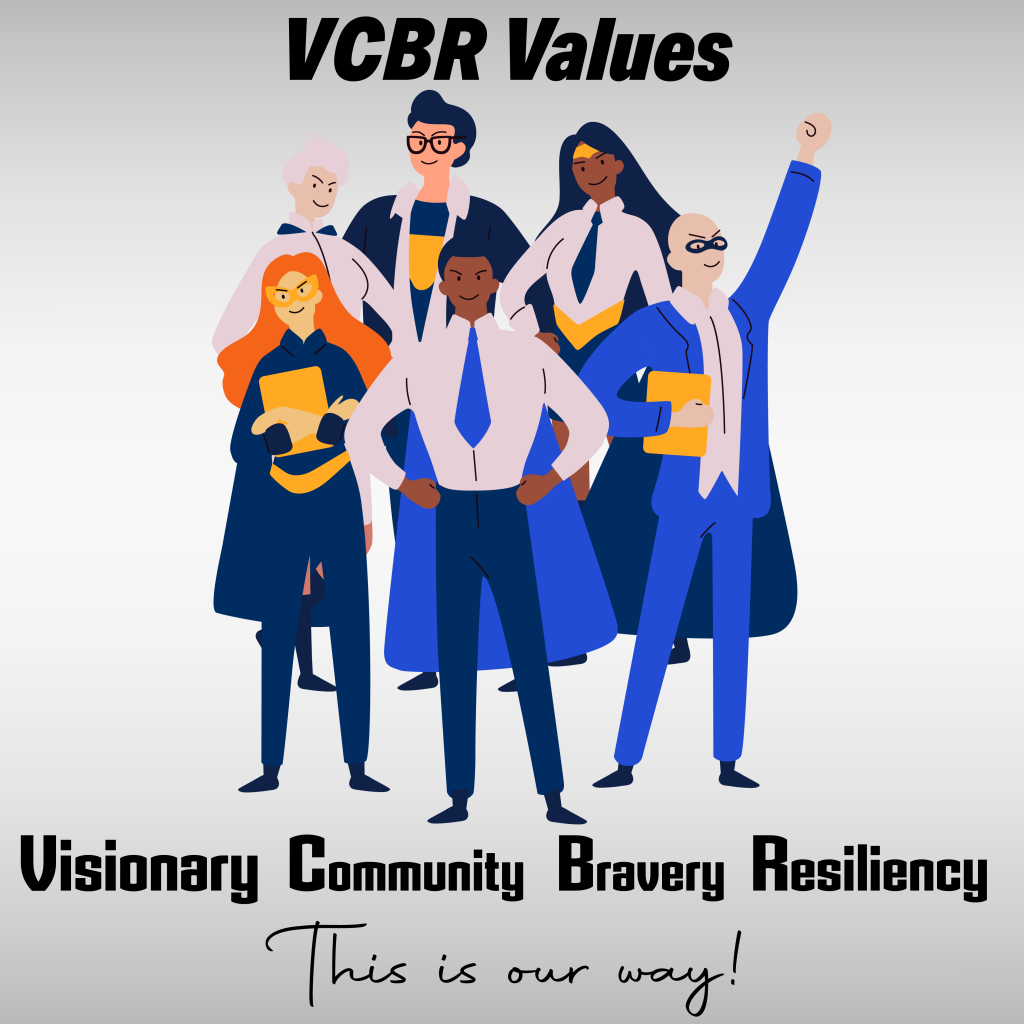 超級英雄員工(VCBR 職員)代表設施所持有價值觀的形象